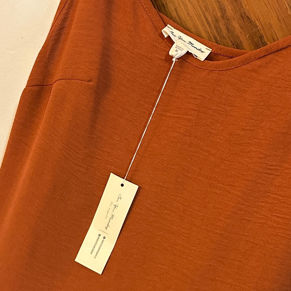 NWT Rust orange size small slip dress: See You Monday, Los Angelos - Picture 3 of 7